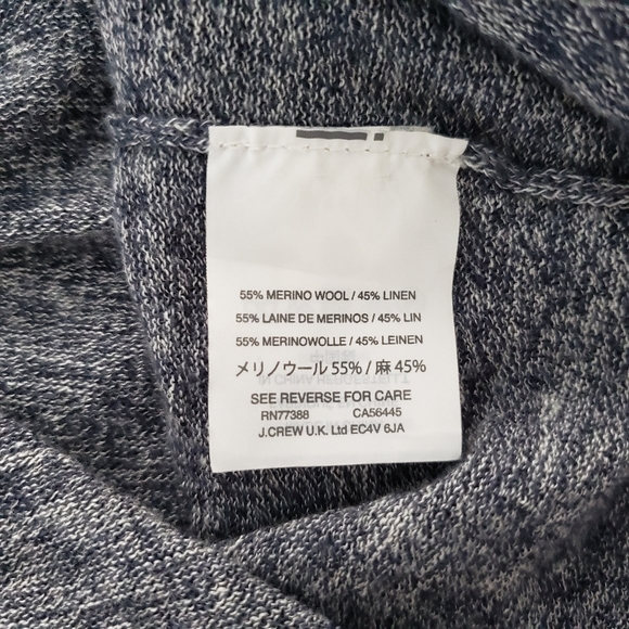 J Crew Merino Wool/Linen Blend V-neck Sweater - Picture 7 of 7